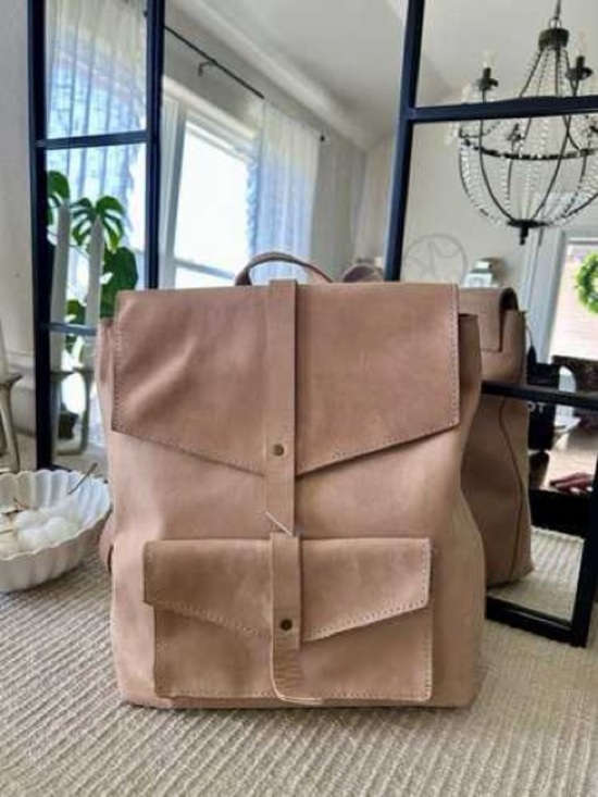 Raven + Lily Handbags - Raven + Lily Blush Traveler Leather Backpack from Magnolia Market